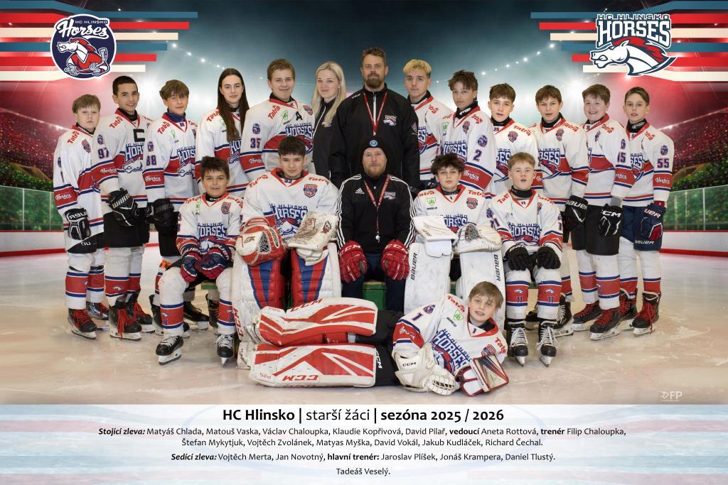 Týmové foto Starší žáci sezóna 2025 2026